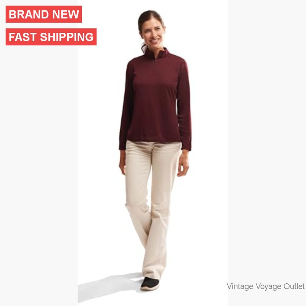 Performance Quarter Zip Pullover, Moisture Wickin… - image 2